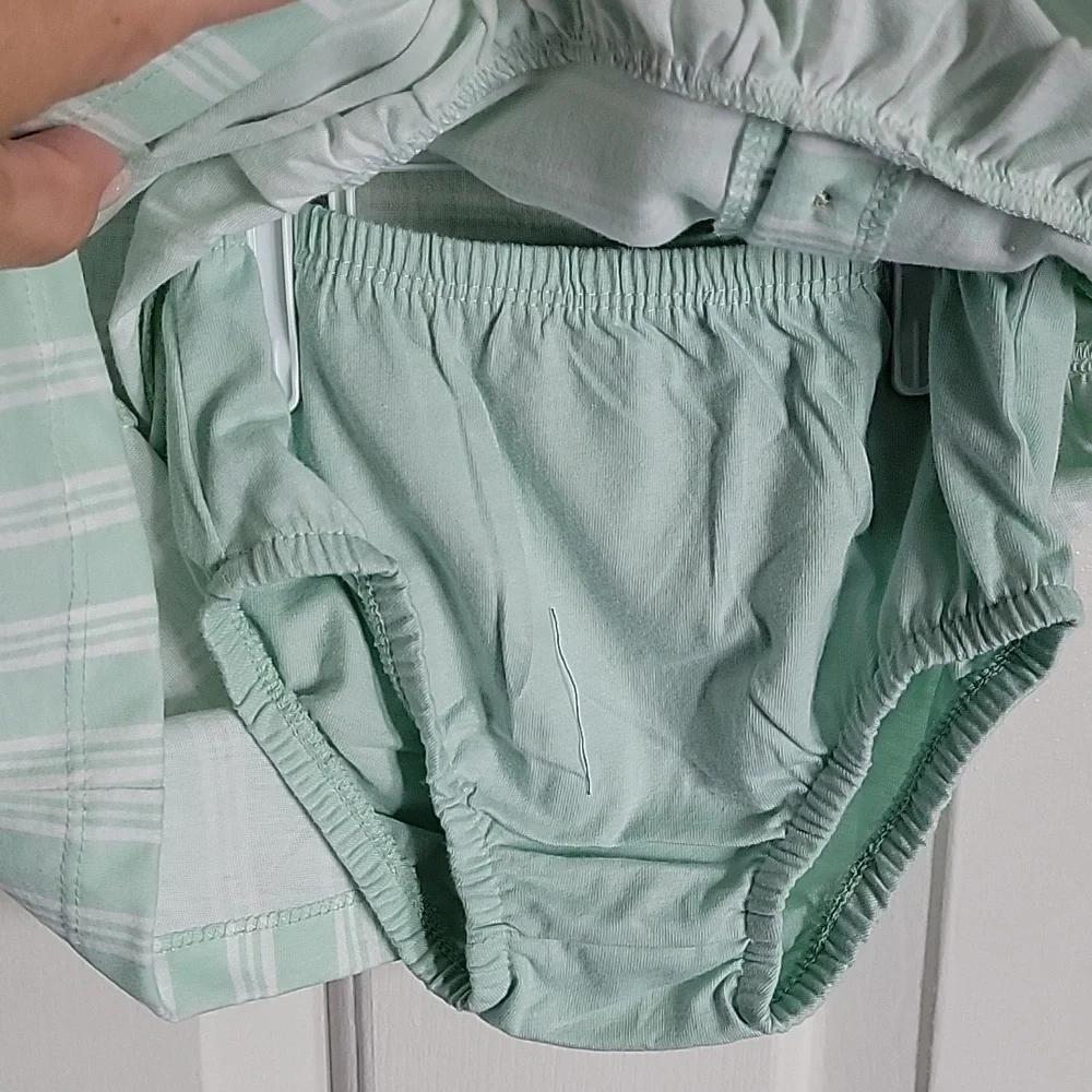 Carter's little girls dress, NWT, 18 months, mint green and white striped.